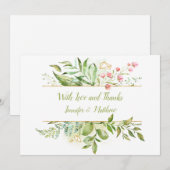 Botanische Waterverf Splash Bedankt | (Voorkant / Achterkant)