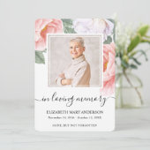 Botanische Waterverf Sympathie Uitvaartgebed Kaart (Staand voorkant)