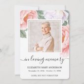 Botanische Waterverf Sympathie Uitvaartgebed Kaart (Voorkant)