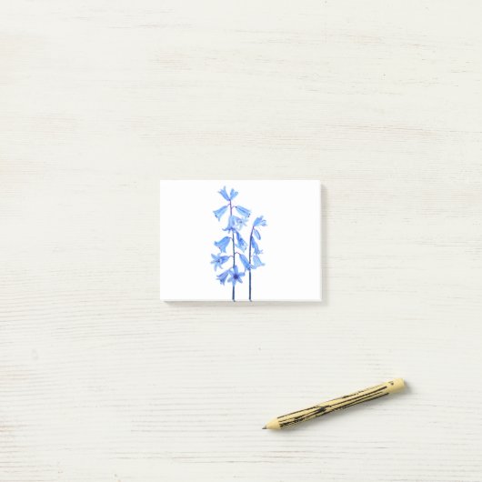 Botanische waterverf van blaasbloem post-it® notes (Op bureau)