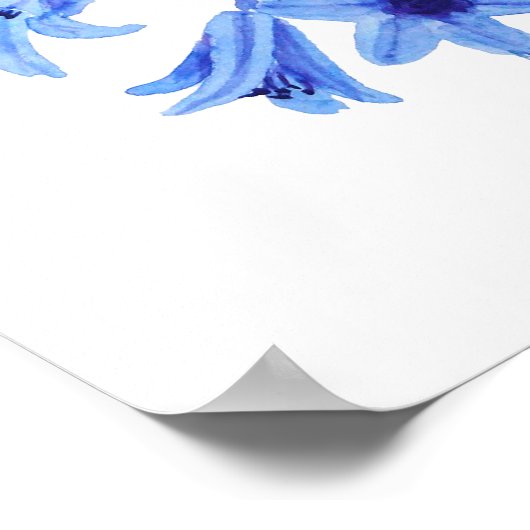 Botanische waterverf van blaasbloem poster (Hoek)