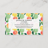 Botanische Waterverf van citrusvruchten Visitekaartje (Achterkant)