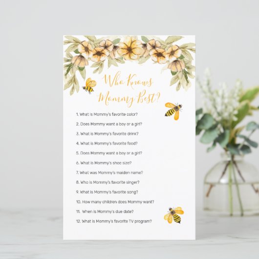 Botanische Waterverf van de bijen die het beste sp (Staand voorkant)