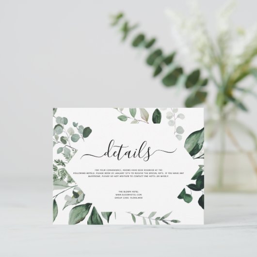 Botanische Waterverf van de olievlek Kaart (Staand voorkant)