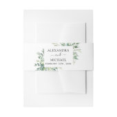 Botanische Waterverf van de olievlek Uitnodigingen Wikkel (Voorkant Voorbeeld)