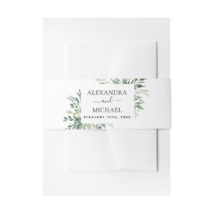 Botanische Waterverf van de olievlek Uitnodigingen Wikkel