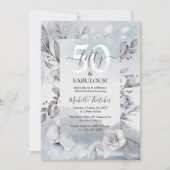 Botanische Waterverf van de winter Elegant 50e ver Kaart (Voorkant)