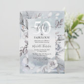 Botanische Waterverf van de winter Elegant 50e ver Kaart (Staand voorkant)