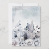 Botanische Waterverf van de winter Elegant 50e ver Kaart (Achterkant)