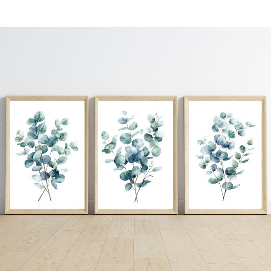 Botanische Waterverf van Eucalyptus Muurkunst Sets