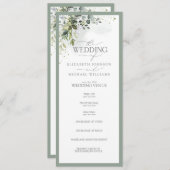 Botanische Waterverf van Floral Programmakaart (Voorkant / Achterkant)