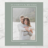 Botanische Waterverf van Floral Wijn Etiket (Enkel label)