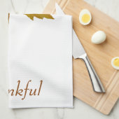 Botanische waterverf van het blad Thankful Theedoek (Quarter Fold)