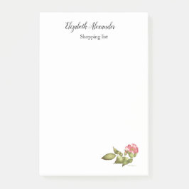 Botanische waterverf van Wilde roos in roze en gro Post-it® Notes