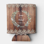 Botanische waterverf verlaat bijthout blikjeskoeler (Achterkant)