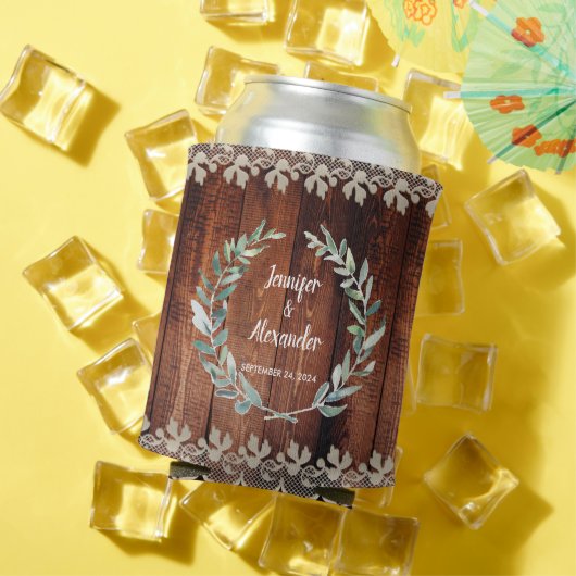 Botanische waterverf verlaat bijthout blikjeskoeler (Insitu Zomer)