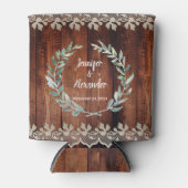 Botanische waterverf verlaat bijthout blikjeskoeler (Voorkant)