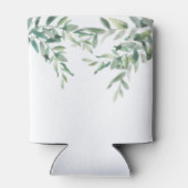 Botanische waterverf verlaat Bride Groom Wedding Blikjeskoeler (Achterkant)