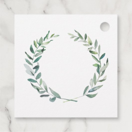 Botanische waterverf verlaat Dank je bruiloft Bedankjes Labels (Achterkant)