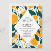 Botanische waterverf verse sinaasappels fruit Brui Kaart (Voorkant)