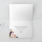 Botanische Waterverf Vijgen en Bourgondische bloem Bedankkaart (Binnen)