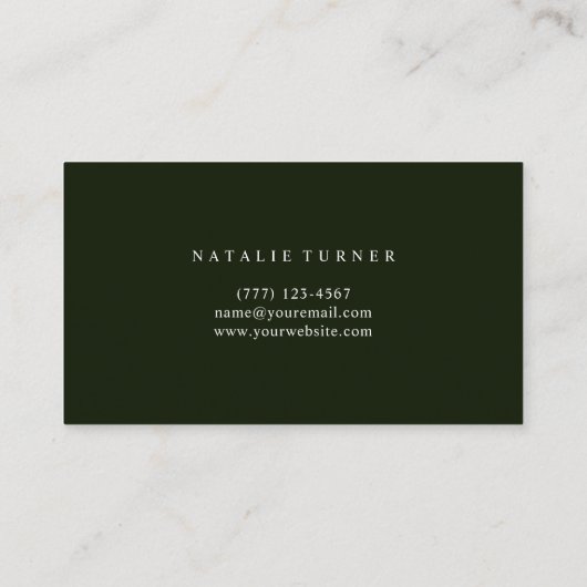 Botanische Waterverf Visitekaartje (Achterkant)