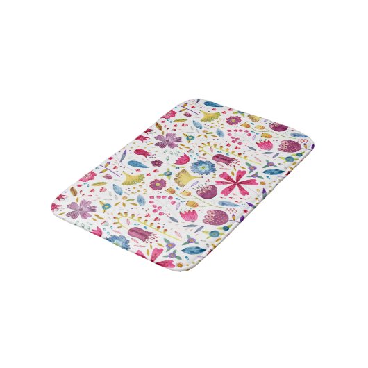 Botanische Waterverf Vloerverf Badmat (Gekanteld)