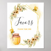 Botanische Waterverf voor bijen Poster (Voorkant)