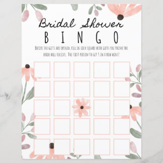 Botanische Waterverf Vrijgezellenfeest Bingo