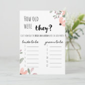 Botanische Waterverf Vrijgezellenfeest "Raad eens Programmakaart (Staand voorkant)