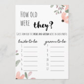 Botanische Waterverf Vrijgezellenfeest "Raad eens Programmakaart (Voorkant)