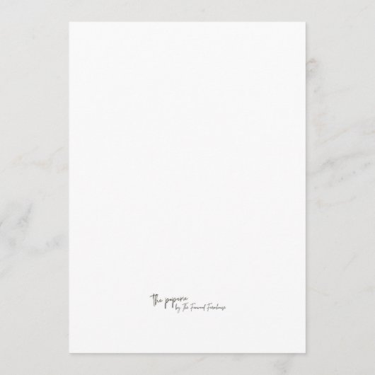 Botanische Waterverf Vrijgezellenfeest Raad eens w Programmakaart (Achterkant)