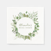 Botanische Waterverf Vrijgezellenfeest Servet (Voorkant)