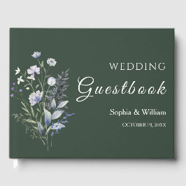 Botanische Waterverf Wildbloem Theme Weddenschap Gastenboek