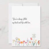 Botanische waterverf wilde bloemen moederdag kaart (Voorkant)