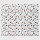 Botanische Waterverf winterfox Cadeaupapier (Vlak)