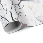 Botanische Waterverf winterfox Cadeaupapier (Rol Hoek)