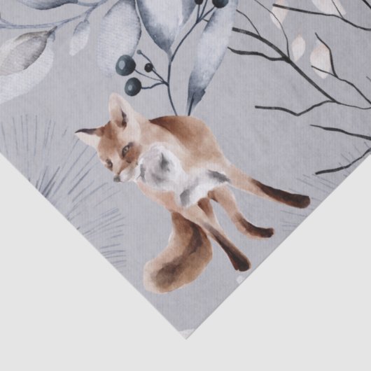 Botanische Waterverf winterfox Tissuepapier (Detail)