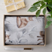 Botanische Waterverf winterfox Tissuepapier (Geschenk)