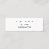 Botanische Waterverf zwart-wit Mini Visitekaartje (Achterkant)