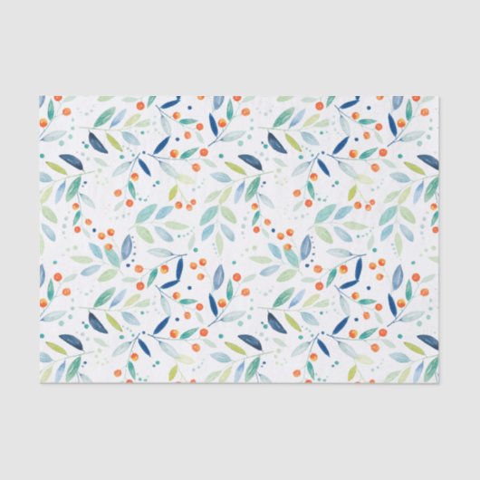 Botanische Waterverven met kleurrijke botanische p Tissuepapier (Voorkant)