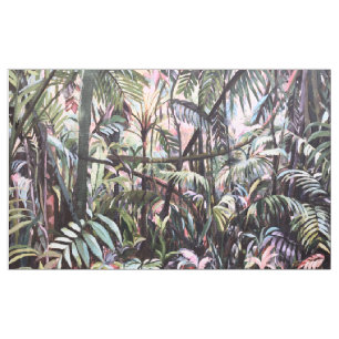 Botanische weefsels van antiek tropisch oerwoud stof