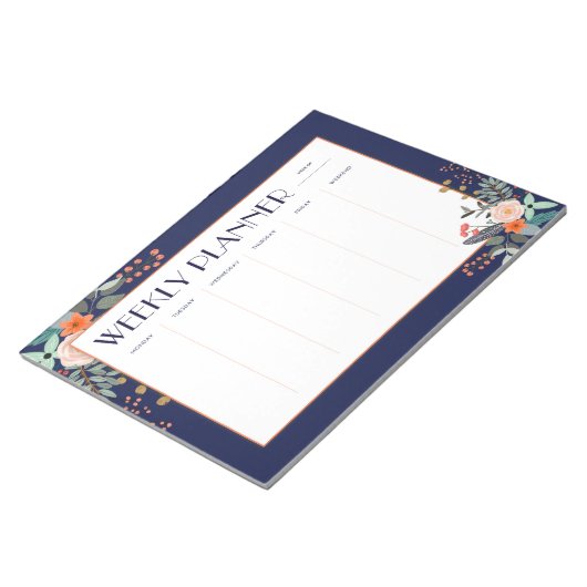 Botanische weekflanner notitieblok (Schuin)