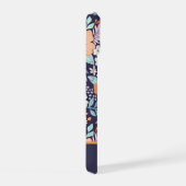 Botanische weelderige bloempatroon scriptnaam iPhone 15 case (Rechterkant)