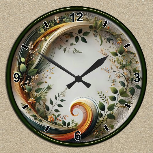  Botanische Werveling Natuur Ontwerp Ronde Klok