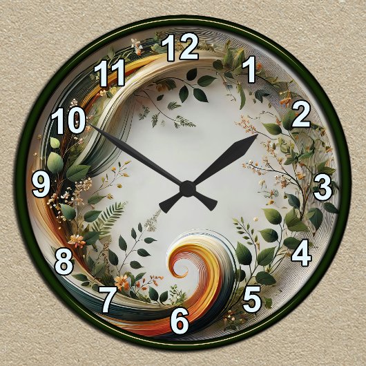  Botanische Werveling Natuur Ontwerp Ronde Klok