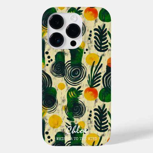 Botanische wervelingen en bladeren met aangepaste Case-Mate iPhone case (Achterkant)