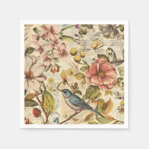 Botanische Whimsy Collage Schrijfboek Papier Servet