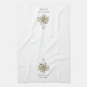 Botanische whisky gepersonaliseerd theedoek (Verticaal)