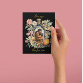 Botanische wijnfles, liefde leeftijden als goede w feestdagenkaart